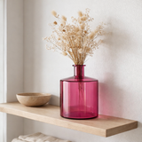 J-Line Vase Bottle - Glass - Pink - Small - Ø 21 cm en situation