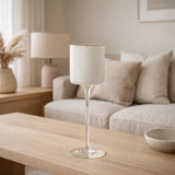 Photophore J-Line sur pied Milano - verre - blanc/or - grand en situation