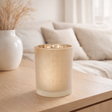 Lanterne J-Line géométrique - verre - beige - moyen en situation