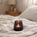 Photophore J-Line Glitter - verre - violet - petit en situation