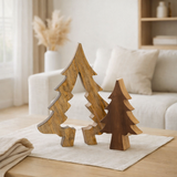 J-Line Arbre Puzzle Bois Marron/Naturel Grand en situation