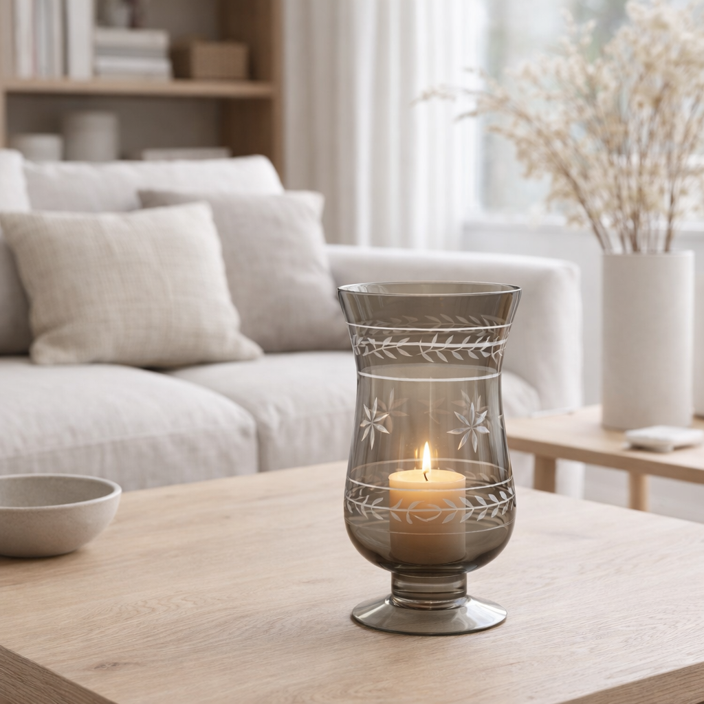 Lanterne J-Line Modern Star - verre - gris en situation