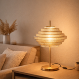 Lampe de table J-Line - or - métal/verre - lumières LED en situation