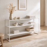 Console J-Line Square - métal/verre - blanc en situation