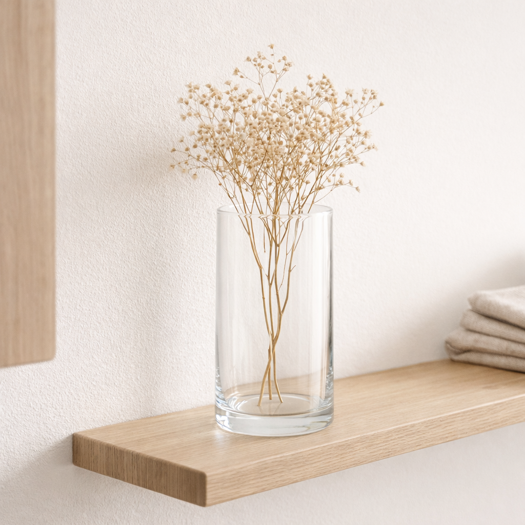 J-Cylindre de vase en ligne - Verre - Transparent - Small - 20,5 cm de haut en situation