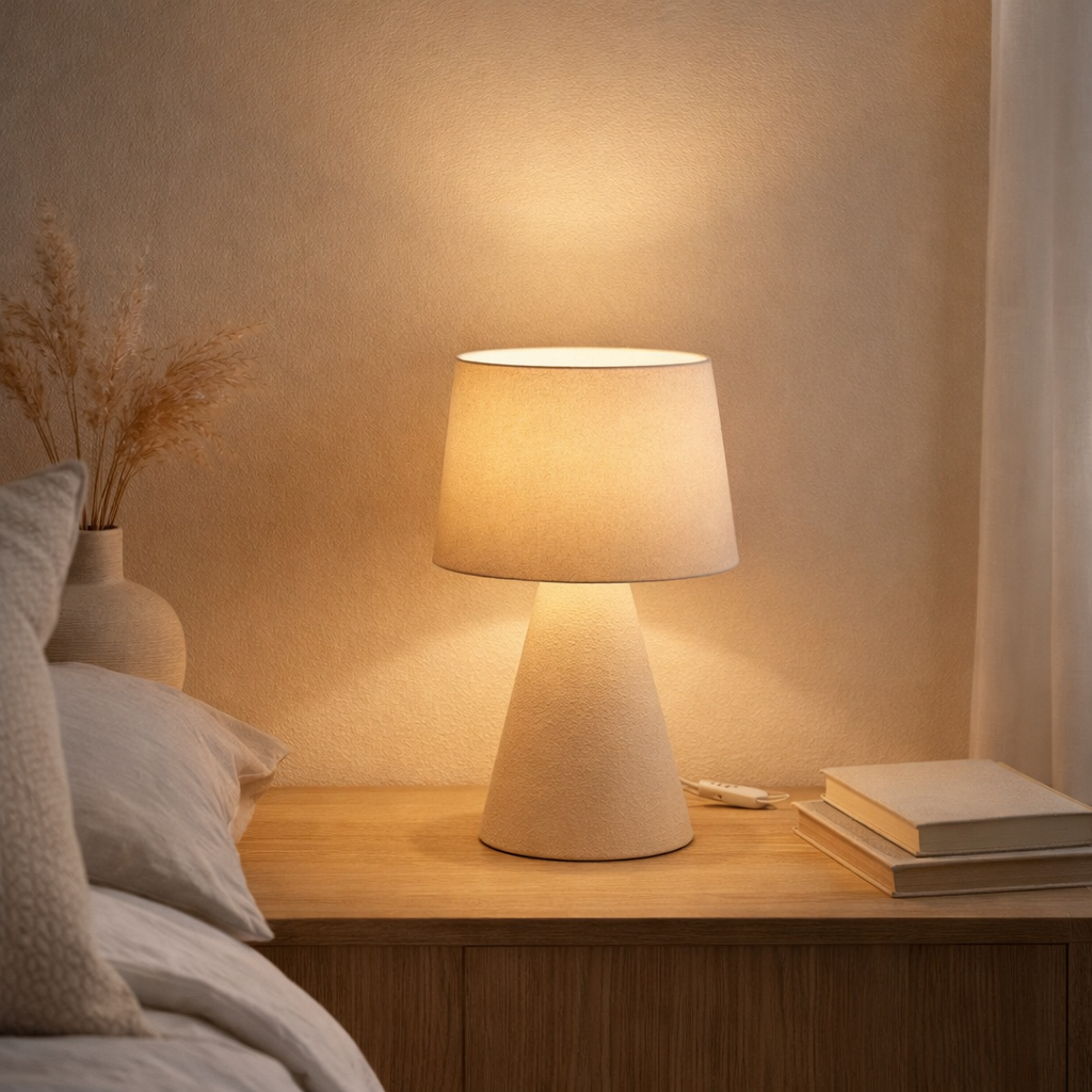 La lampe de table J -line Small Kap - Céramique - Beige en situation