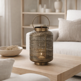 Lanterne J-Line Antique Cylindre - fer - bronze - S en situation