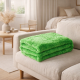 Couverture J-Line Cutie - polyester - vert en situation