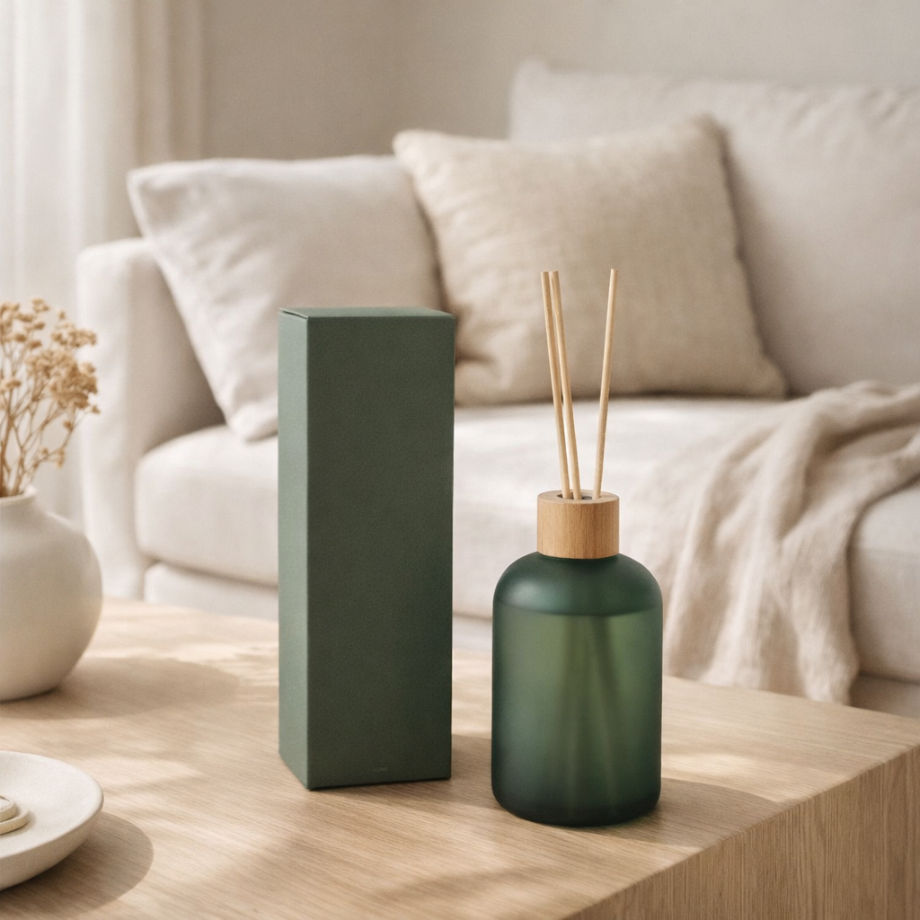 J-Line geurstokjes Accords Essentiels - Bois Givré - groen - 250 ml en situation