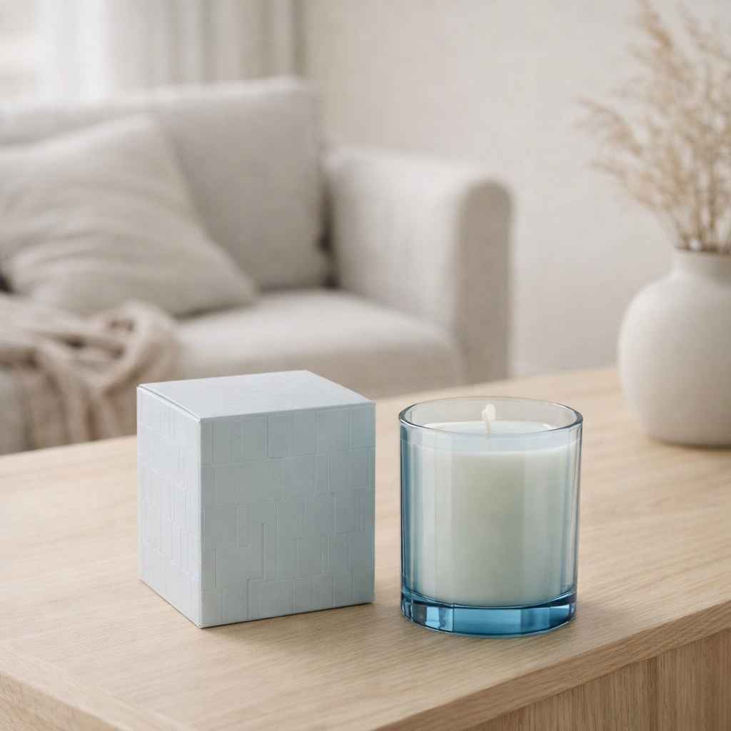 J -Line Sgence Candle Blue Fantasy - Glass - Blue - 30h en situation