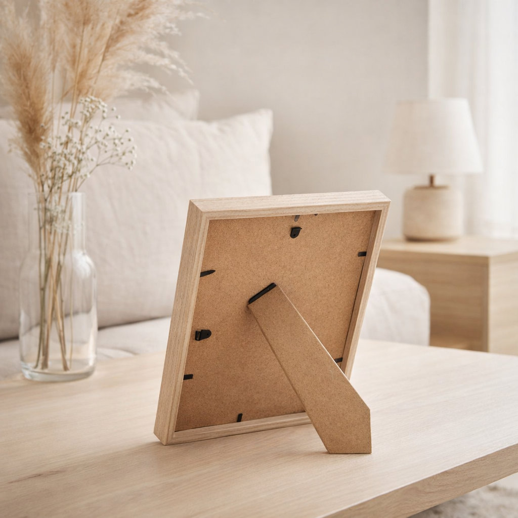 Cadre photo J-Line Rectangle - bois - naturel - 20 x 25 cm en situation