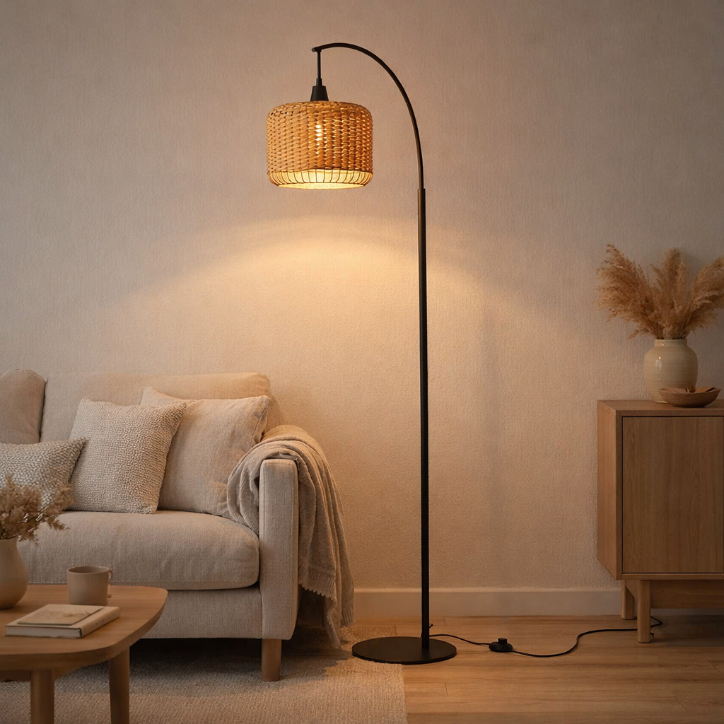 J-Line Lampadaire Lanterne Métal Naturel en situation