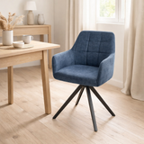 J-Line Chaise Louna Fer/Acrylique Bleu en situation