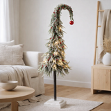J-Line Chapeau de Sapin de Noël + LED Plastique Vert Neige/Rouge Large en situation
