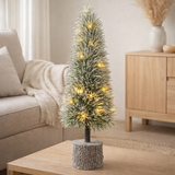J-Line Sapin de Noël B+Led Plastique Vert Neige Grand en situation
