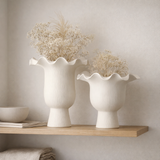 Vase J-Line Heliix - joues - blanc en situation