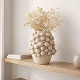 Vase J-Line Fungi - céramique - beige - grand en situation