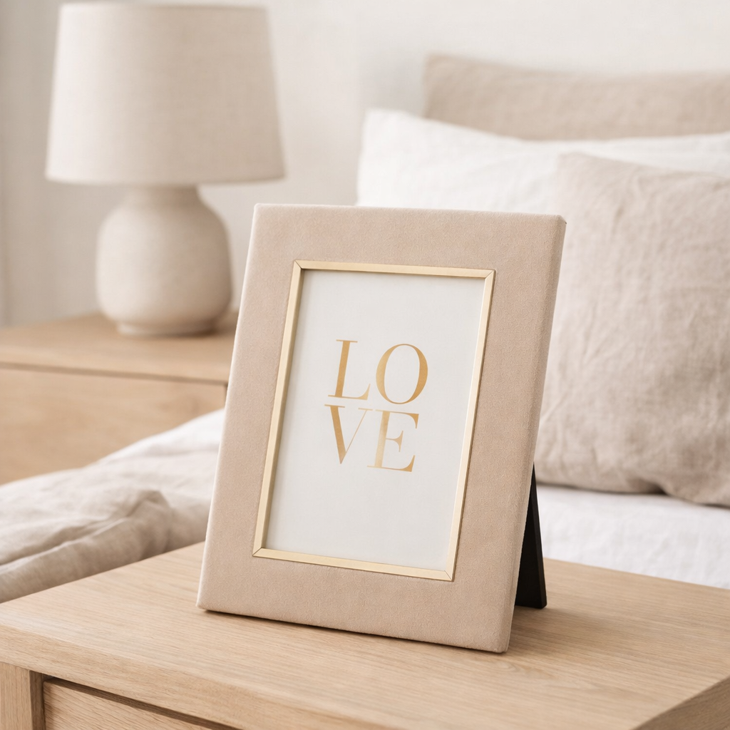 J-Line Fotokader Dita Velours Beige Medium en situation