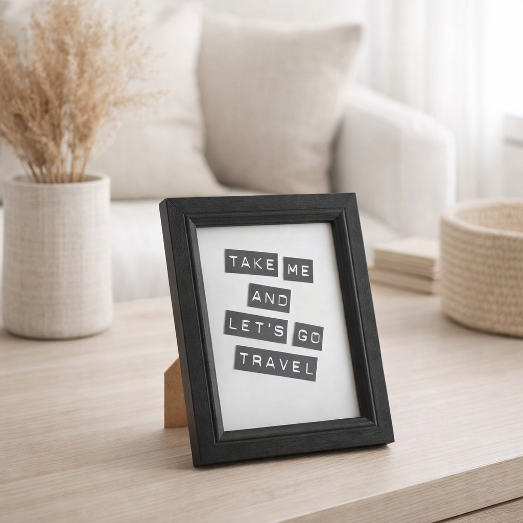 J-Line Cadre Photo Bob Mdf Noir Petit en situation