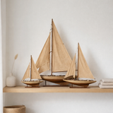 J -line Decoration Saiboat - Wood - Brown - Large en situation