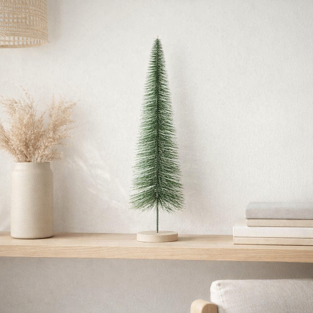 J -Liline Decoration Snow Snow - Plastique - Green - Grand en situation