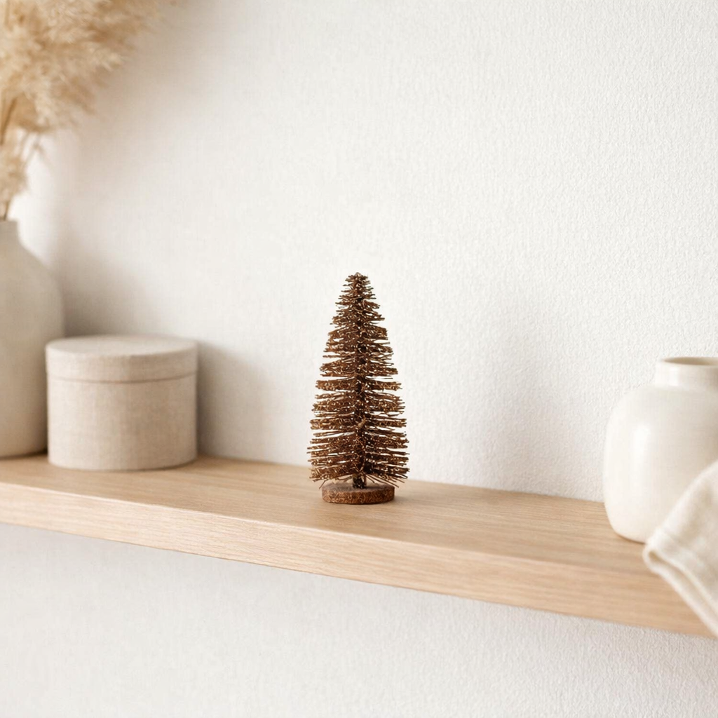 J -Liline Decoration Tree de Noël Glitter - Brown - Brown - Small en situation