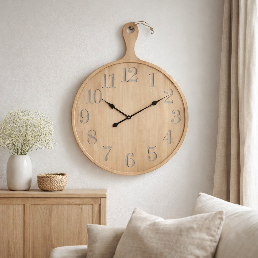 Plan d'horloge J -line Le - Natural - Large - Ø 65,2 cm en situation