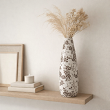 J -line Vase Zen - Porcelaine - Blanc / noir - 53 cm de haut en situation