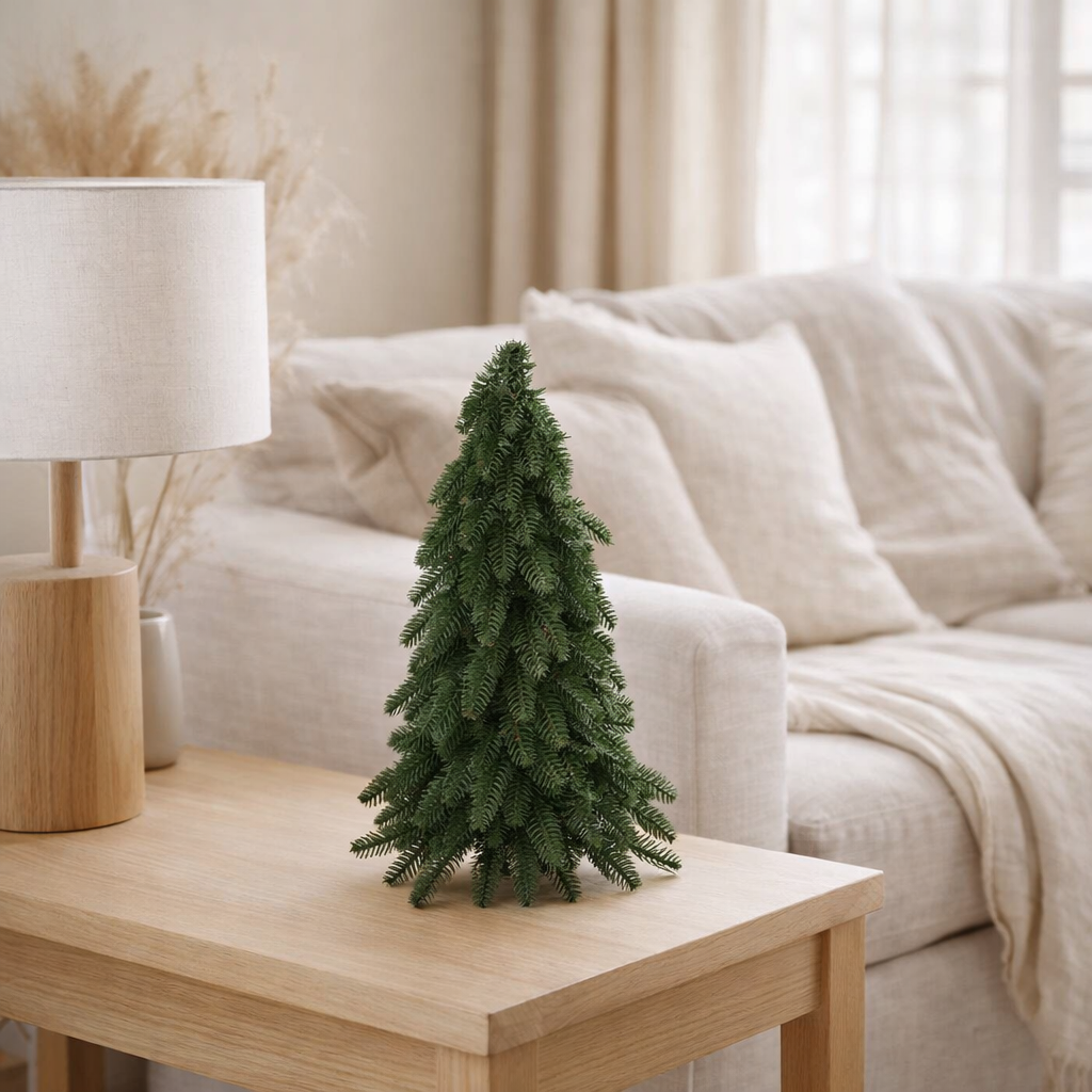 Sapin de Noël J-Line - plastique - vert - S en situation