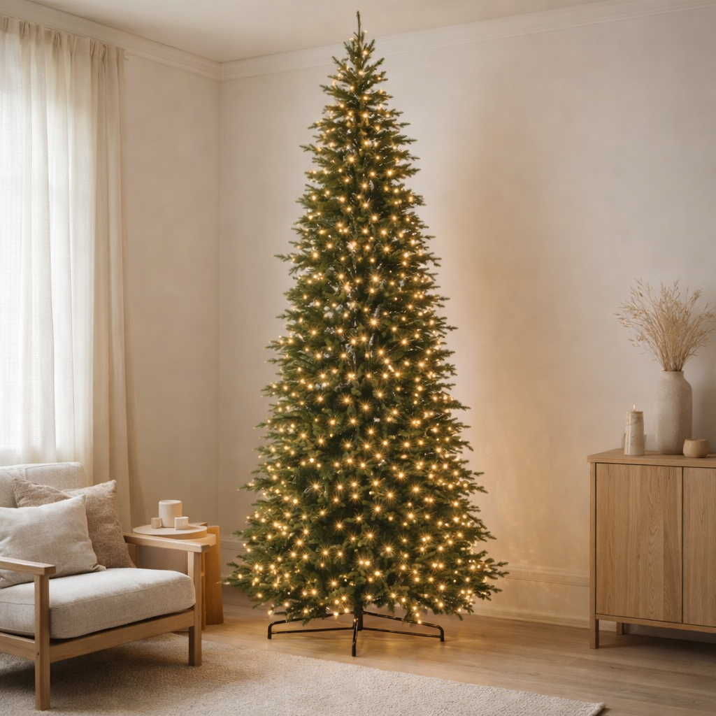 Sapin de Noël J-Line 900 LED - plastique - vert foncé - L - 3,2 cm de haut en situation