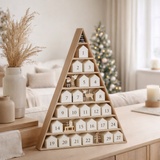 J-Line Boom + House Advent Calendar Multiplex Wit / Naturel en situation