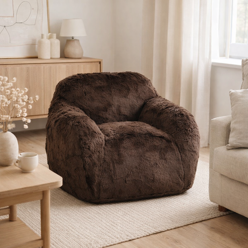 J-Line Canapé Cutie Polyester Bruin Petit en situation