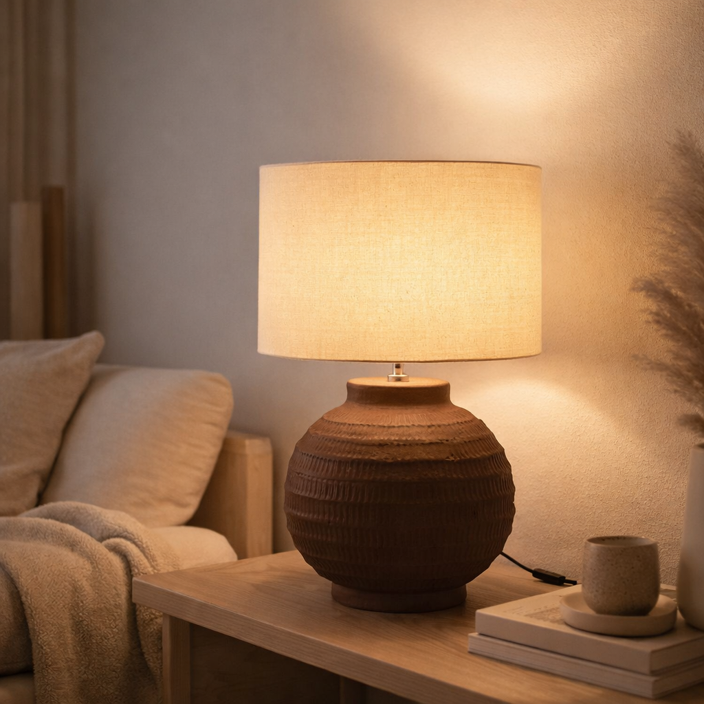 Lampe J-Line - Terracotta - Bruin en situation