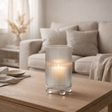 Lanterne J-Line Clara - verre - transparent - grande en situation