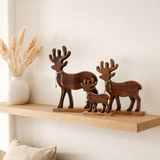 J-line Decoration Rendeer - Wood - Brown - Grand en situation