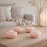 Bougie flottante J-Line - rose - grande - 8U - boîte de 4 en situation