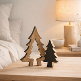 J-Line Arbre Puzzle Bois Noir/Naturel Moyen en situation