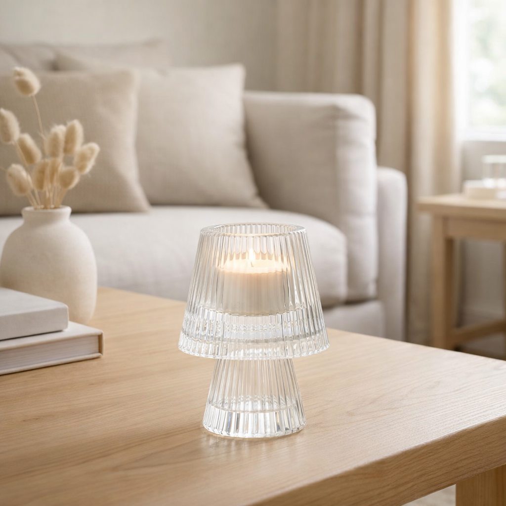 Photophore J-Line Hat - verre - transparent en situation
