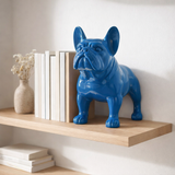 J -line Decoration Bulldog - Wood - Bleu en situation
