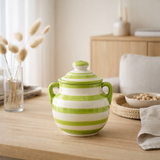 J-Line Jug Grenade Stripes - Ceramics - Blanc / Green en situation