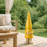 Figurine J-Line Gnome Outdoor - plastique - jaune - petit en situation