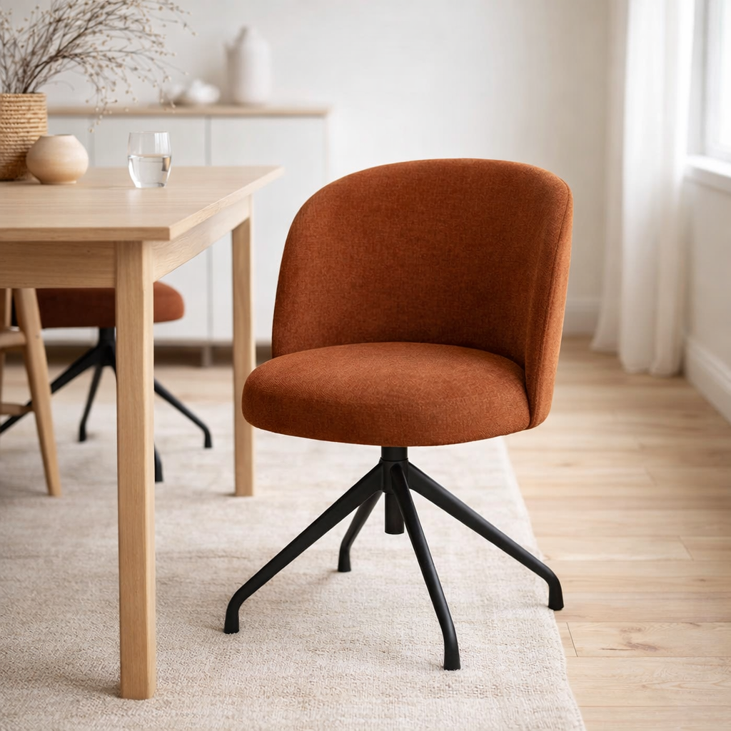 J-Line Chaise Turn/Up/Down Textile Rouille en situation