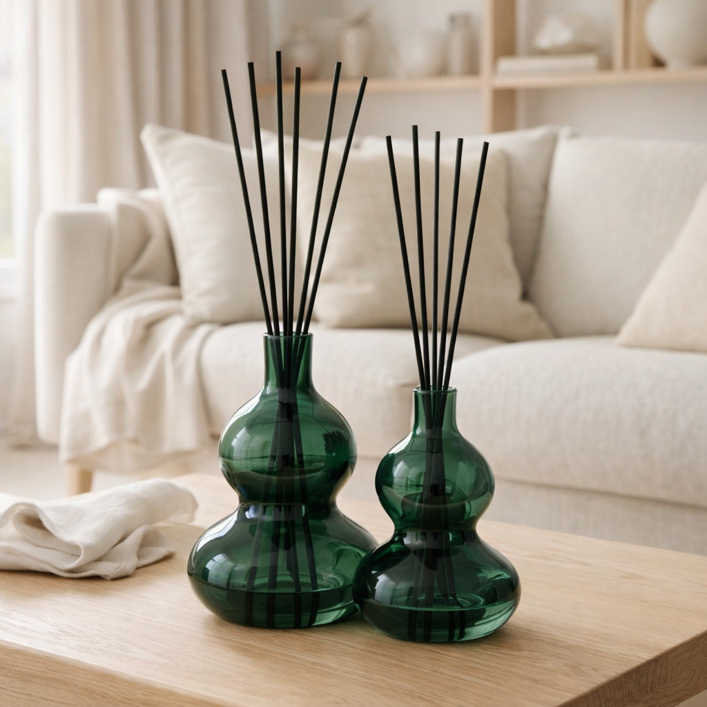 J-Line Fragrance Huile Cèdre Breeze - Verre - Green foncé - Grand en situation