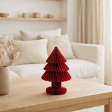 J-Line décoration Sapin de Noël Pliable - papier - Noël rouge - M en situation