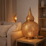 Lampe J-Line Aladin - métal - doré - grande en situation