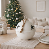 Boule de Noël J-Line Clear - fer - blanc - M en situation