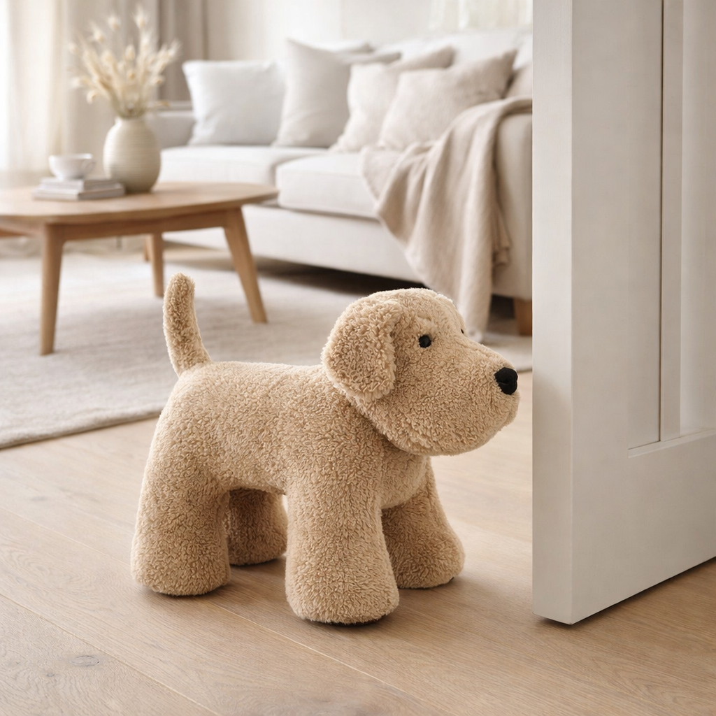 J-Line butoir de porte chien - beige - polyester en situation