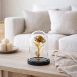 J-Line décoration Bell Jar Rose - verre - or/noir - S en situation