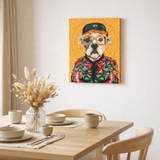 J-Line décoration murale Dog Pop Art - toile - mix - petit en situation