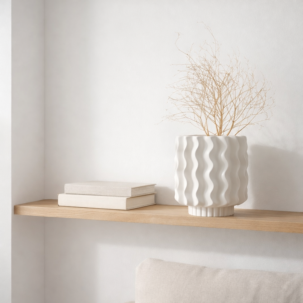 Vase J-Line Heliix - calendrier - blanc - grand en situation
